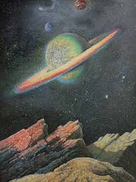 Saturn painting w_ rings