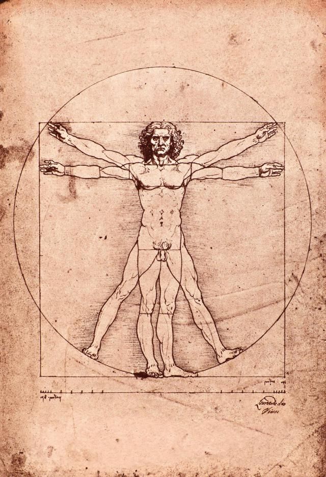 5 fold man - da vinci art -