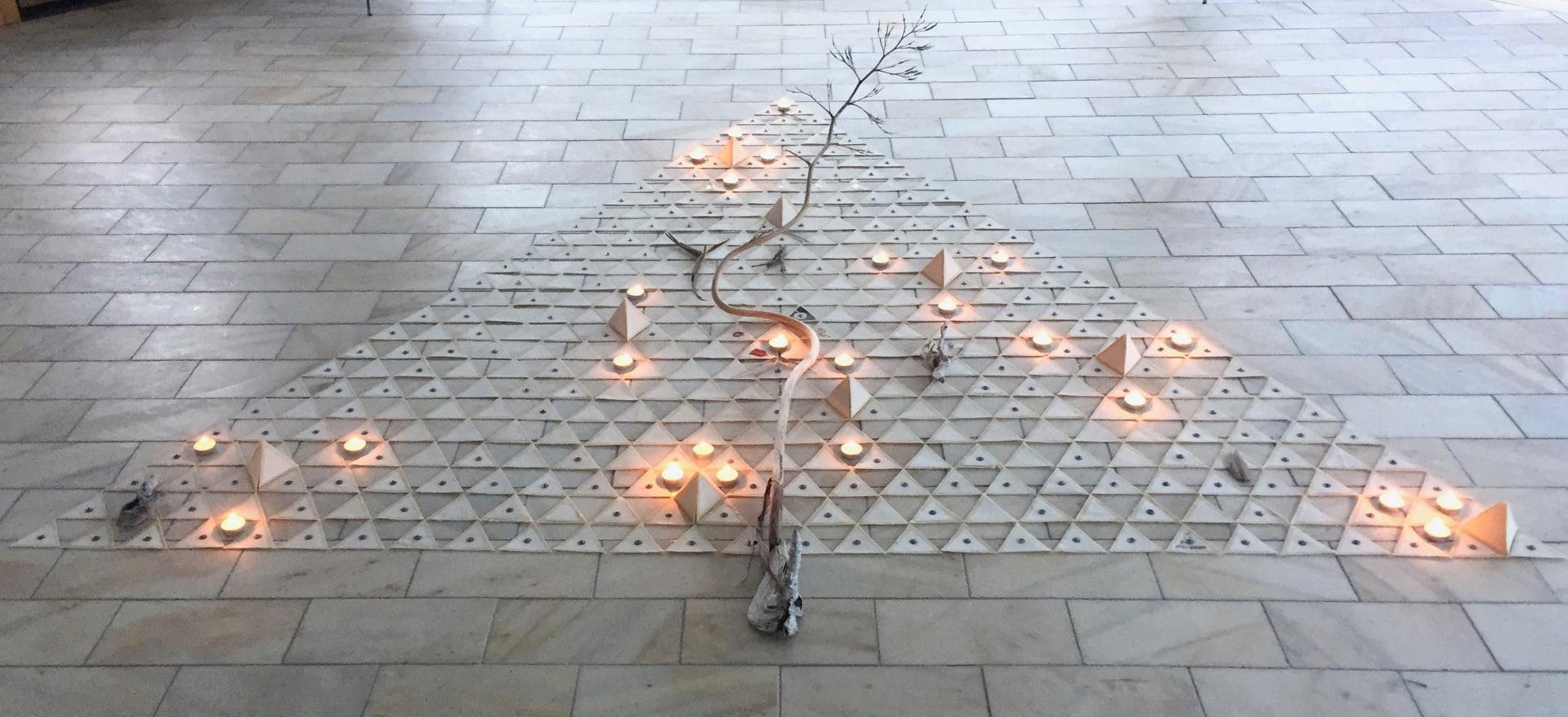 Altar on the pavement -